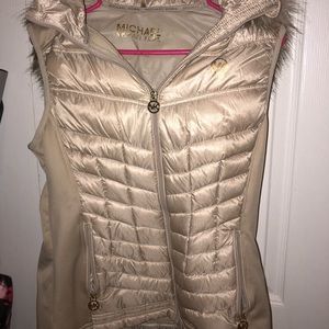 Michael Kors Vest with fur hood.